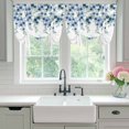 thumbnail image 4 of Blue Roses Balloon Curtains for Windows, Bedroom Curtains 54 Inch Length, Spring Floral Elegant Pastoral Flowers Botanical Tie Up Curtains Panels Thermal Insulated Bathroom Curtains Window 42"x54", 4 of 8