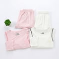 thumbnail image 2 of WBQ Ultra Soft Pajama Set Round Neck Long Sleeve Pj Pants Set Sleepwear, 2 of 6