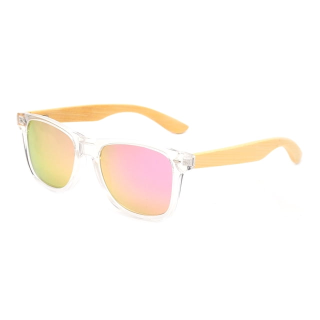 Gafas de sol de moda para hombres y mujeres, gafas de bambú, gafas de sol de madera con tendencia UV400