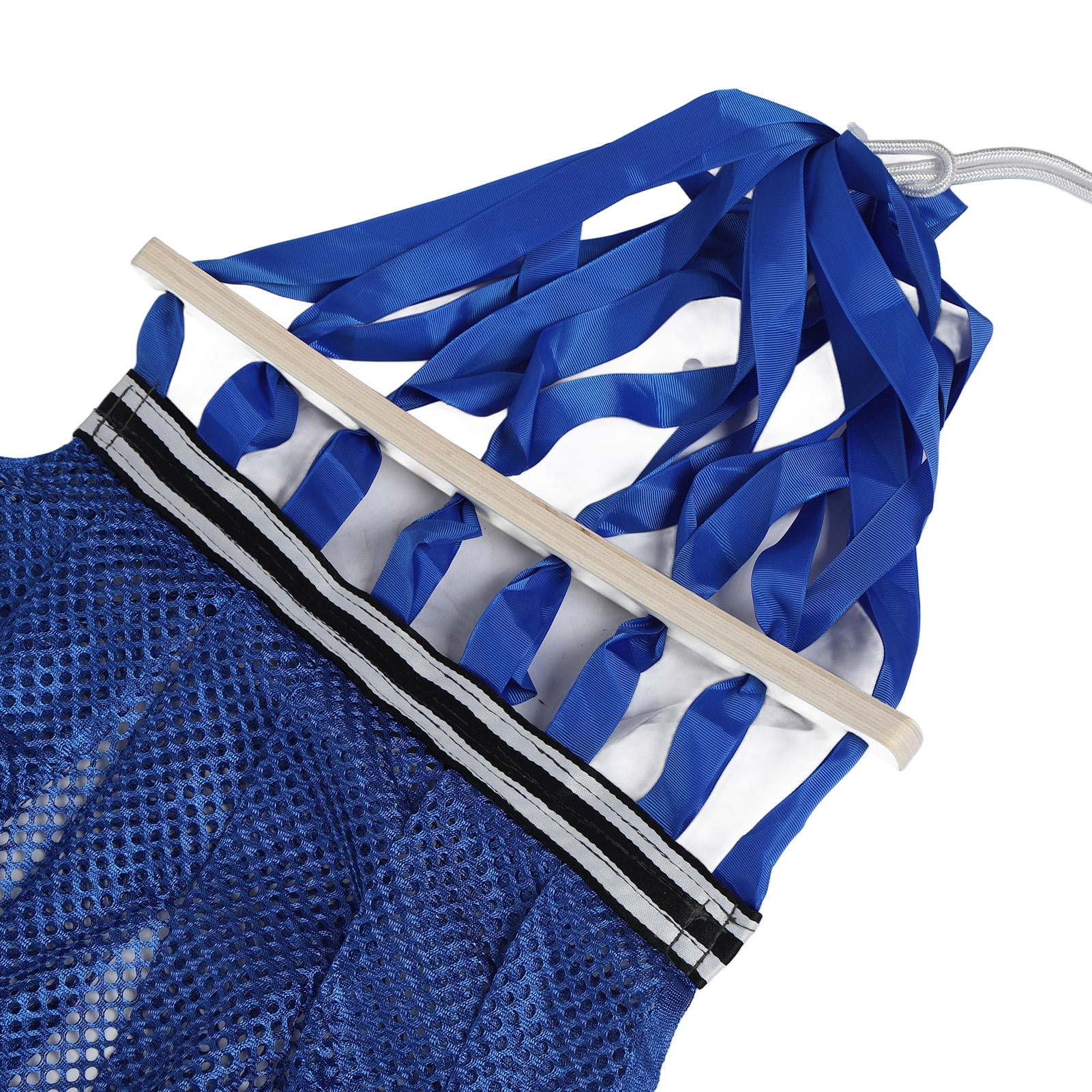 Rupoun Premium Nylon Anti‑Roll Mesh Hammock Swing 53 × 79 in Blue – Breathable, 200kg Capacity, Easy Install, Portable