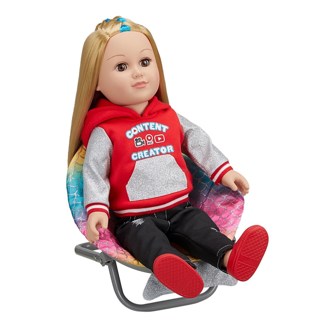 My Life As Fluffy Saucer Chair for 18 Inch Dolls, Mermaid Tail