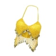 thumbnail image 3 of Traje de danza del vientre Yinane con Top corto de lentejuelas Amarillo, 3 of 8