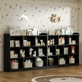 thumbnail image 3 of DIYART Black Wood Bookcase with 3 Tier Open Shelves, 10-Cube Storage Shelf, 43.3" W x 35.4" H, 3 of 7