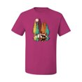 thumbnail image 2 of Trippy California Redwoods Forest Fox Silhouette | Mens Fashion Graphic T-Shirt, Fuschia, 4XL, 2 of 4