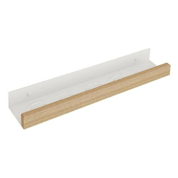 Shower Shelf and Storage Solid Wood Bathroom Dressing Table Wall Hanging Shelf Storage Wall Mirror Shelf Shelf White