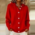 thumbnail image 2 of Kezqiaxn Cardigan Sweaters for Women Hooded Knit Long Sleeve Button Down Loose Casual Cardigans Plus Size Fashion Red XL, 2 of 5