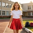 thumbnail image 2 of Girls Houndstooth Sequin Skirt, Sparkly A-Line Dance Mini Skirt with Elastic Waist for Party 2-18 Years, 2 of 5