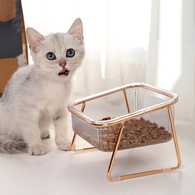 Tazón de comida para perros y aperitivos con soporte de hierro Yinane Tazón individual antideslizante Cuencos para gatos