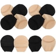 thumbnail image 3 of 5 pares de calcetines náuticos antideslizantes de algodón calcetines invisibles calcetines de boca poco profunda (negro, color piel), 3 of 6