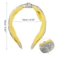 thumbnail image 4 of 1 Pc Fashion Floral Knotted Headwrap for Women for Girls 5.91"x2.56" Yellow, 4 of 6