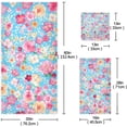 thumbnail image 2 of Coolnut 3 PCS Towel Paisley Flowers Cotton Bath Towel Set (1 Bath Towel, 1 Hand Towel, 1 Washcloth) for Bathroom, Super Soft and Quick Dry Towels, 2 of 6