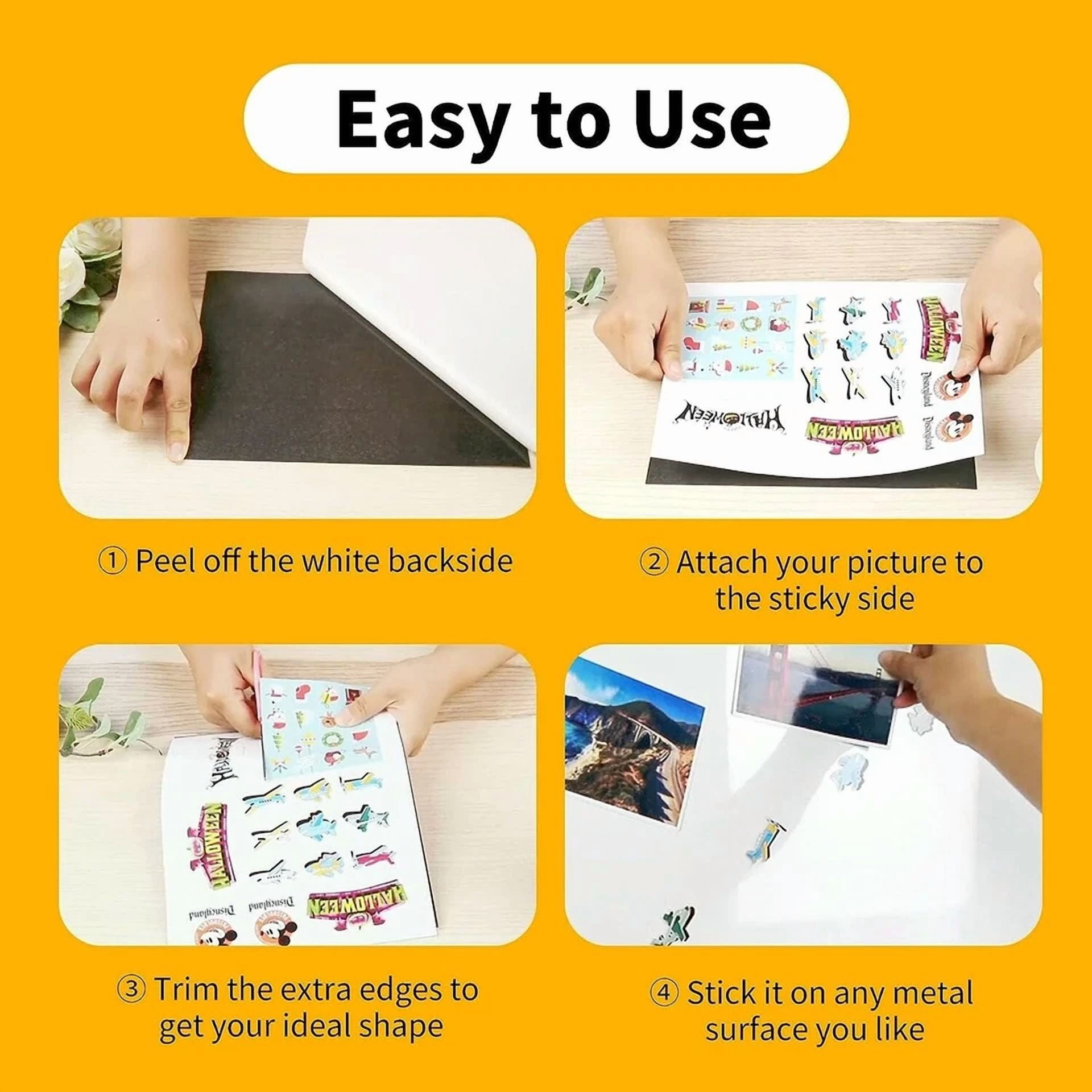 CIRCLE- Strong Magnetic Sheets With Adhesive Backing - 4X6" 10 Pack For Photos, Dies