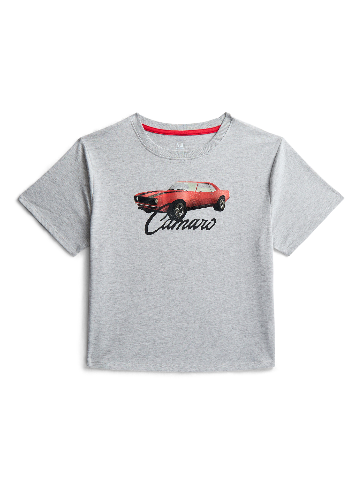 Camaro Girls Embellished Graphic Tee with Short Sleeves, Sizes 4-16
