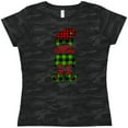 thumbnail image 3 of Inktastic Merry Christmas Elf in Red and Green Plaid Women's T-Shirt, 3 of 5