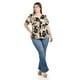 thumbnail image 1 of Blusa corte A Roman Fashion /Tallas Extras, 1710 (Beige flor negra) negro 36, 1 of 4
