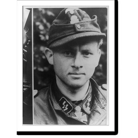 Historic Print, [Waffen SS soldier with iron cross], 16" x 20"
