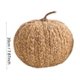 thumbnail image 3 of Fall Pumpkin Decor, Handwoven Raffia Pumpkins With Natural Texture & Stem, Rustic Autumn Accent For Dining Table Mantel Or Entryway Seasonal Styling 7.87", 3 of 6