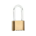 thumbnail image 1 of Coded Lock Replacement Waterproof Anti-rust Alloy Solid Color Replacement Password Portable Household Door Cabinet Gate Warehouse Padlock Locking Tool Long Gold, 1 of 9