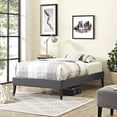 thumbnail image 1 of Modway Tessie Twin Fabric Bed Frame with Squared Tapered Legs in Gray, 1 of 7