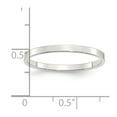 thumbnail image 3 of Sterling Silver Rhodium-plated 2mm Flat Size 10 Band, 3 of 5