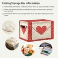 thumbnail image 5 of 2 Pack Storage Bins with Handle Fabric Organizer Basket Foldable Box Valentines Day Love Letter 14.2x10.2x8.3, 5 of 8