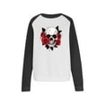 thumbnail image 3 of HOOJT Womens Halloween Sweatshirts Oversized Loose Long Sleeve Shirts Fall Round-Neck Blouses Cute Funny Printed Sweaters Crewneck Pullover Top Halloween Costumes, 3 of 7