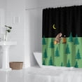 thumbnail image 2 of Green Bigfoot and Campfire Pattern Shower Curtain 84"x72" ,Bathroom Decorative Shower Curtains Set with 12 Hooks,Modern Waterproof Washable Shower Curtain, 2 of 6