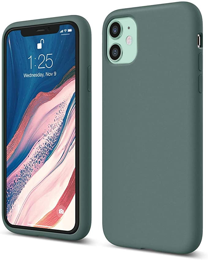 elago iPhone 11 Case |Midnight Green| - Premium Liquid Silicone, Raised