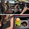 thumbnail image 6 of Binienty Deer Hunting Camo Car Seat Covers Full Set 14 Pack with Car Steering Wheel Cover Armrest Cushion Pad Headrest Covers Seat Belt Pads Vehicle Interior Accessories Set, 6 of 7