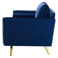 thumbnail image 3 of Sofa, Velvet, Blue Navy, Modern Contemporary Urban Design, Living Lounge Room Hotel Lobby Hospitality, 3 of 9