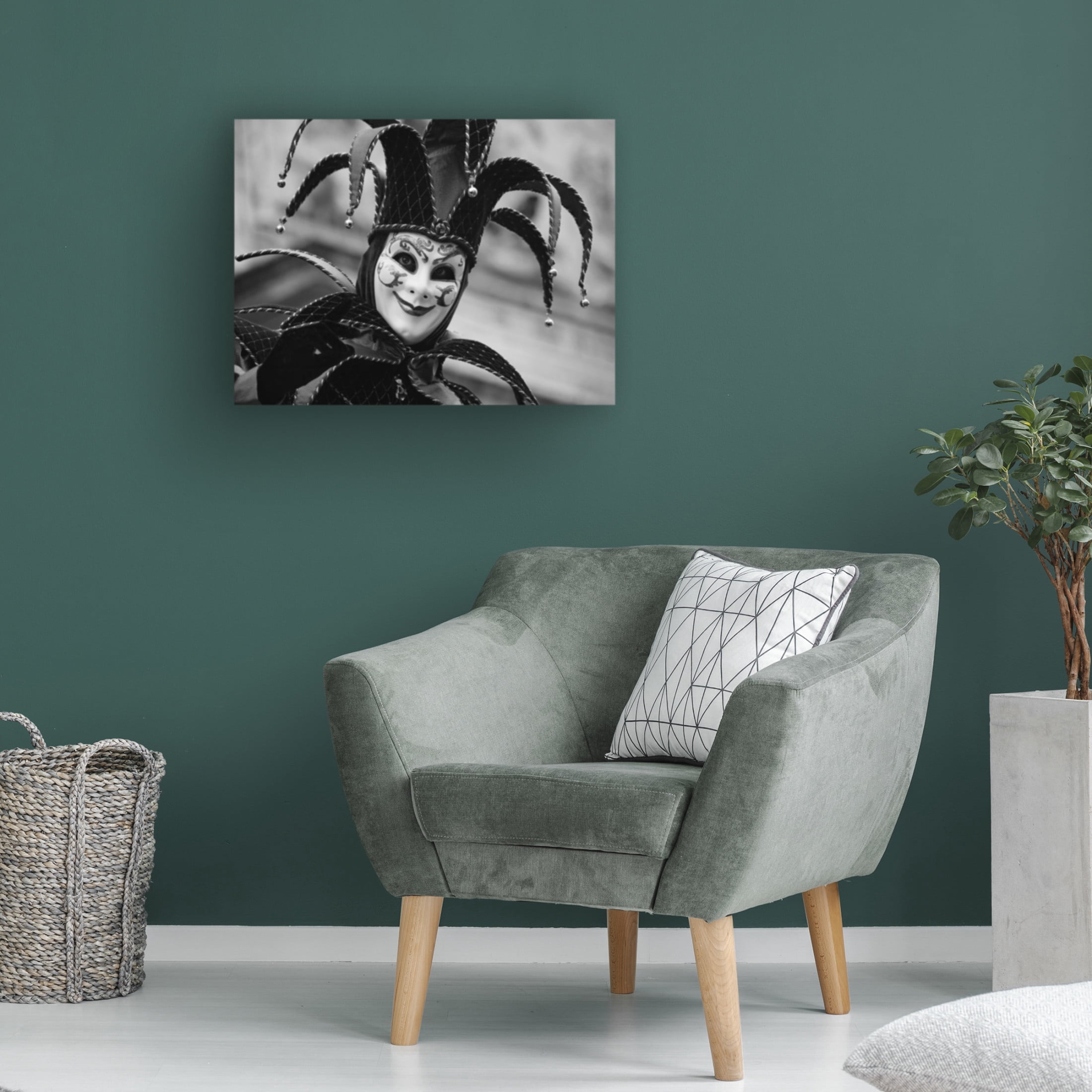 Canvas Wall Art - Stefan Nielsen 'Jester' Wall Art for Living Room, Bedroom, or Office Décor by Trademark Fine Art - 19 x 14 Inches