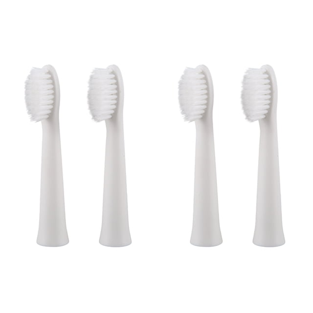 Replacement Brush Heads for EW0972 Toothbrush, White, 4 Count,4 x toothbrush heads,white