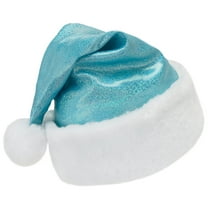 SeasonsTrading Sparkly Light Blue Santa Hat (Kds) - Holiday Christmas Costume Party Hat