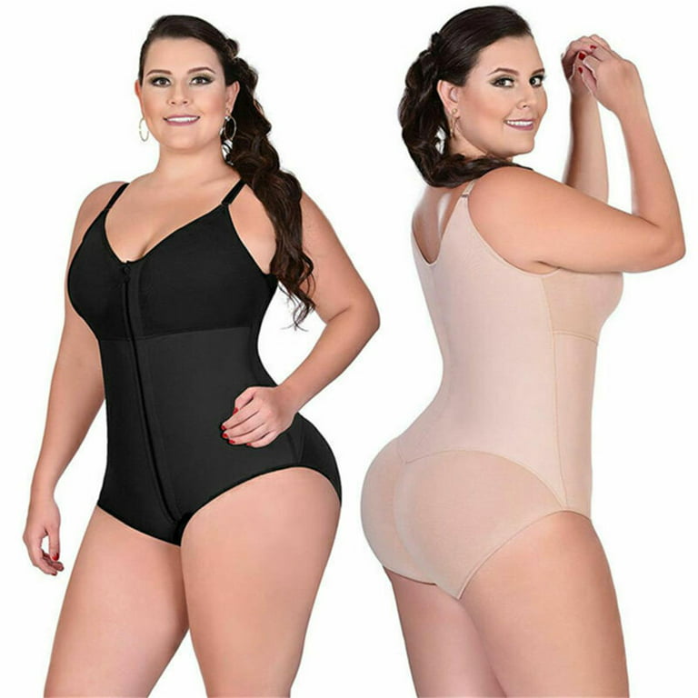 BATE Plus Size Shapewear Women Body Shaper Tummy Control Zipped