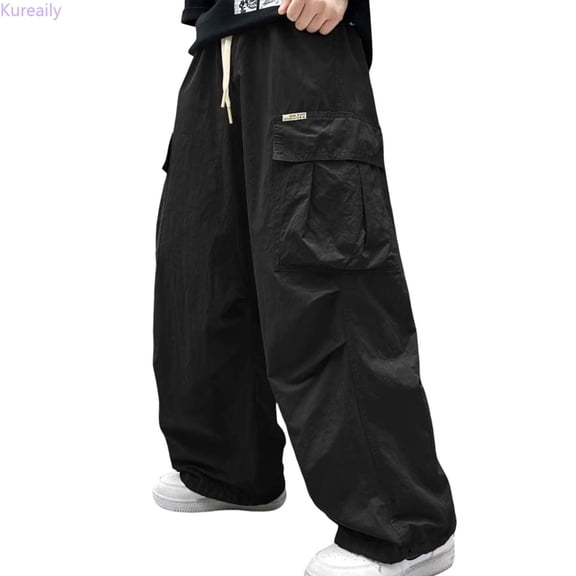 Kureaily Boys Cargo Trousers Fully Elastic Waist Trousers For Children Regular Fit Age 4 12 Years 4-5 Years