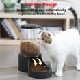 thumbnail image 4 of Automatic Cat Feeder, 3.8L Large Gravity Cat Food Dispenser with Detachable Top Lid, Visible Bottle and Stainless Steel Bowl for Pets (Full Black), 4 of 8