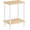 Natural + White, variant on End Table Set of 2, Small Side Table, Nightstand with 2-Layer Storage Shelves, Sofa Table for Small Spaces, Living Room, Bedroom, Stable Frame, Easy Assembly, Black BB09BZP201