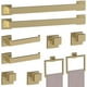 thumbnail image 1 of Juego De Accesorios De Baño De 10 Piezas De Oro Cepillado: Barra Para Toallas De 23,6 Pulgadas, Aro Para Toalla, Soporte Para Papel Higiénico Y Ganchos, Herrajes Para Baño Montados En La Pared, Resist, 1 of 5
