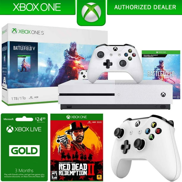 Microsoft Xbox One S 1 Tb Battlefield V Bundle With Red Dead Redemption 2 Bundle Walmart Com Walmart Com - rank names roblox amino