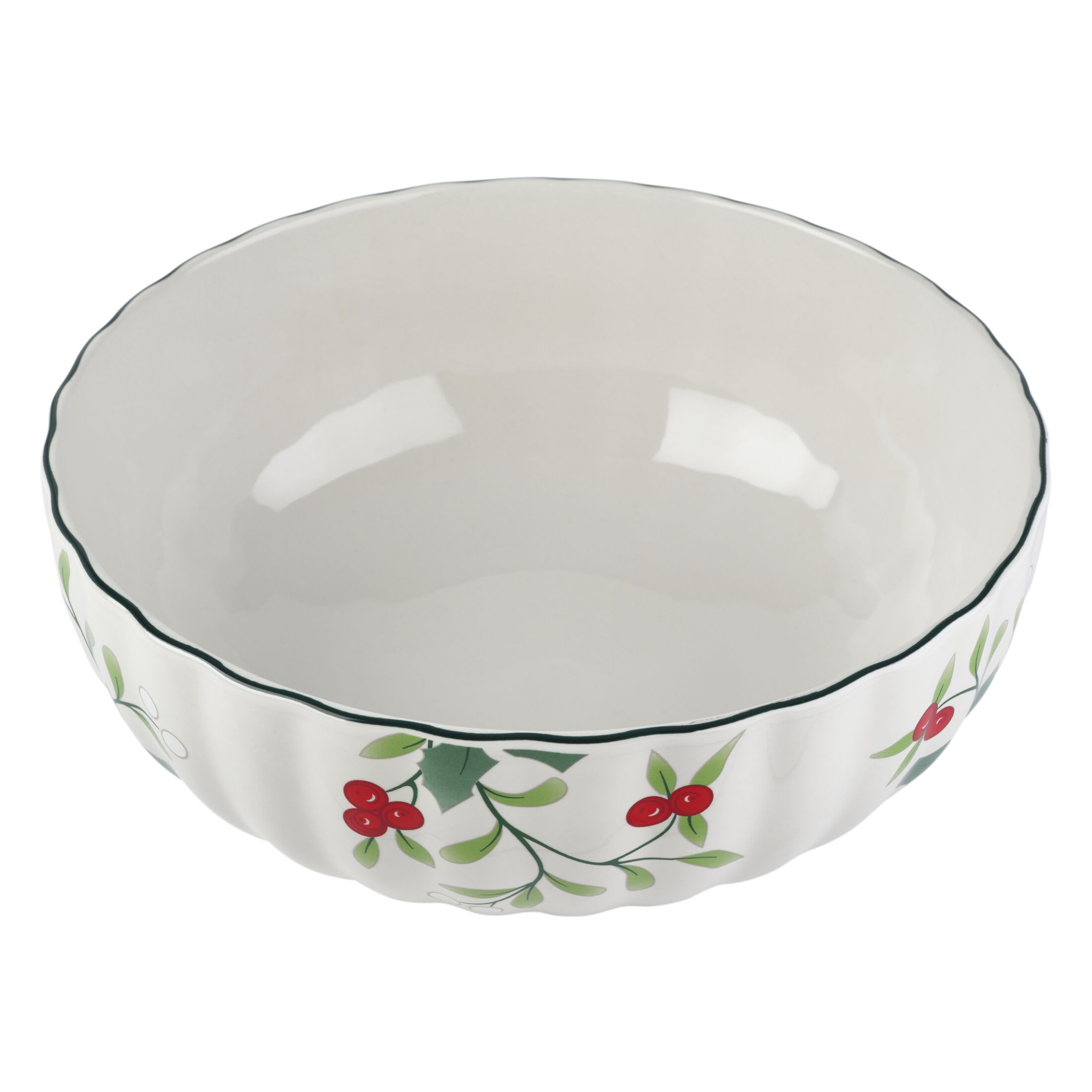 Pfaltzgraff Winterberry Stoneware 9 in Scalloped Serving Bowl