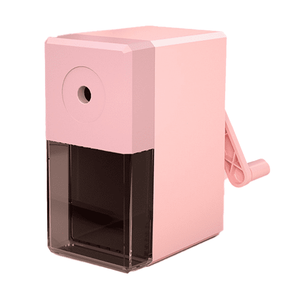 Sacapuntas pequeño, perfecto para profesores y material escolar en casa, en color negro.