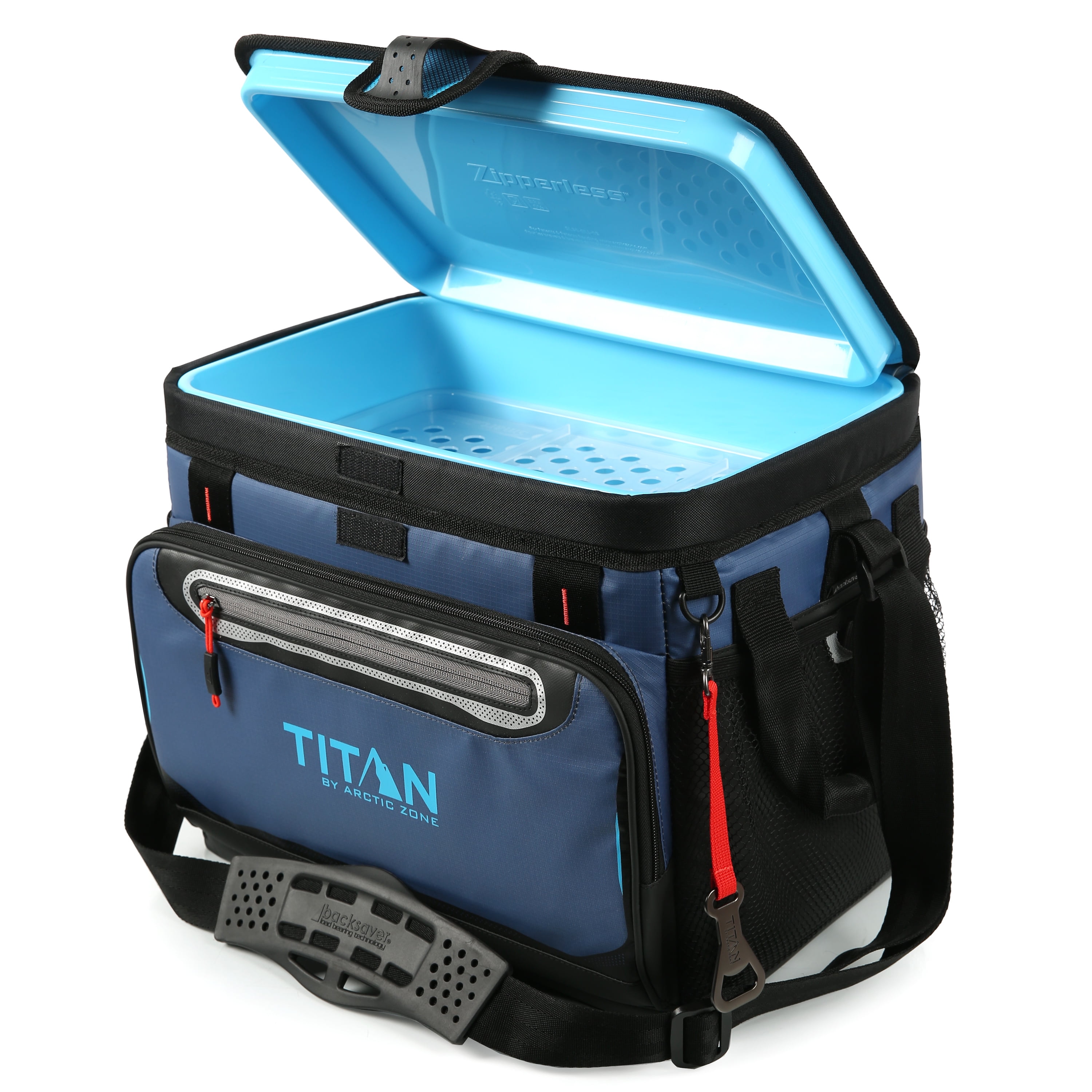 Titan by Arctic Zone 30 Can, 20 Quart Zipperless Soft Cooler, Ocean Blue