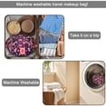 thumbnail image 5 of Fashionable Full-Print Drawstring Cosmetic & Makeup Bag – Large Portable Makeup Organizer with Inner Zipper Pocket & Mesh Compartment, Travel Toiletry Bag for Women, 5 of 5
