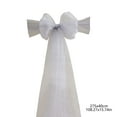 thumbnail image 3 of Lace Chair Back Decoration - 3D Bow Wedding Chair Cover, Nylon-Spandex Chair Sash, 108.27x15.74in Christmas Chair Ribbon, Elegant Streamer for Indoor Outdoor Wedding Home Holiday Party Decor Gift, 3 of 6