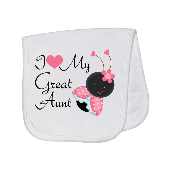 Inktastic I Love My Great Aunt Baby Burp Cloth