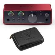 Focusrite Scarlett Solo 4rd Gen USB Audio Interface for PC + Slinger HD-1 Case Bundle, Pro Sound, Ultimate Protection