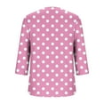 thumbnail image 3 of fatyb Plus Size Tops for Women 3/4 Sleeve Button V Neck Casual Tee Shirts Womens Loose Tunic Blouses, 3 of 5