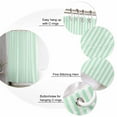 thumbnail image 5 of Small Stall Shower Curtain 48x72 Inch Narrow Half Size Green White Stripe Bath Curtains Bathroom Decor Modern Minimalist Geometric Striped Waterproof Fabric Shower Curtain Set with Hooks 48 Inch, 5 of 6
