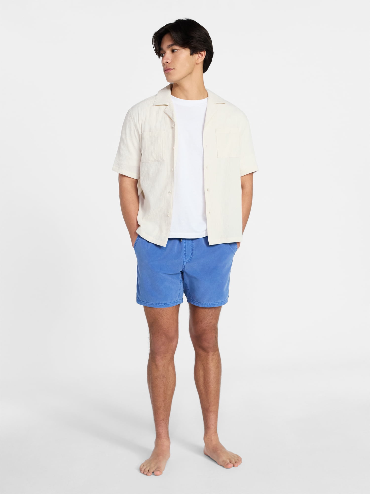 No Boundaries Washed Swim Trunks, 6" Inseam, Men's S-3XL