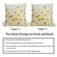 thumbnail image 5 of Spring Summer Floral Pillow Covers 20X20 Inch Set of 2 Coreopsis Daisy Yellow Flowers Bee Decorative Pillow Cases Farmhouse Seasonal Cushion Case Farmhouse Home Decor for Sofa Couch Bedroom Outdoor, 5 of 6